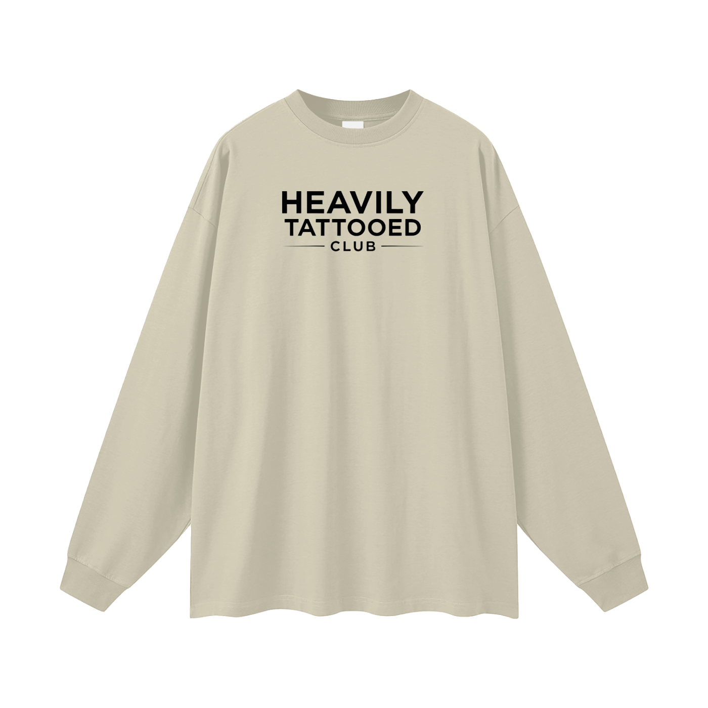 Heavily Tattooed Club Oversized Long Sleeve Tee