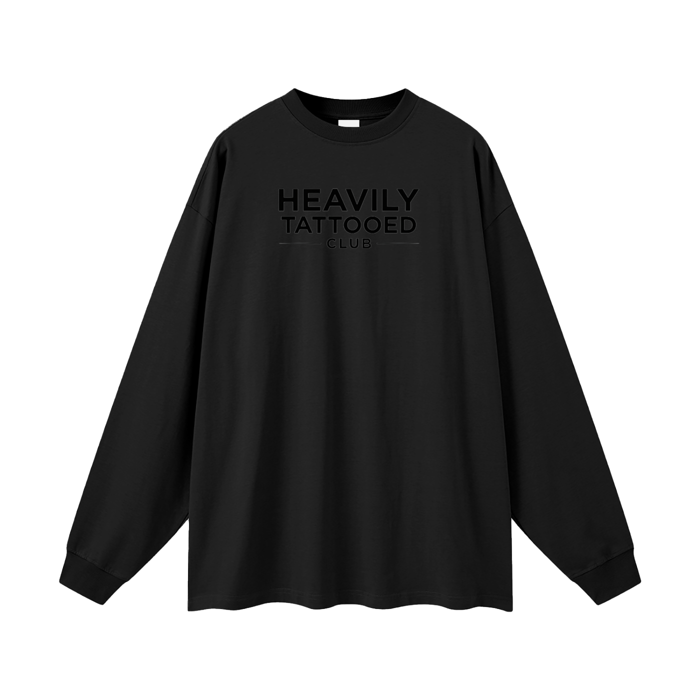 Heavily Tattooed Club Oversized Long Sleeve Tee