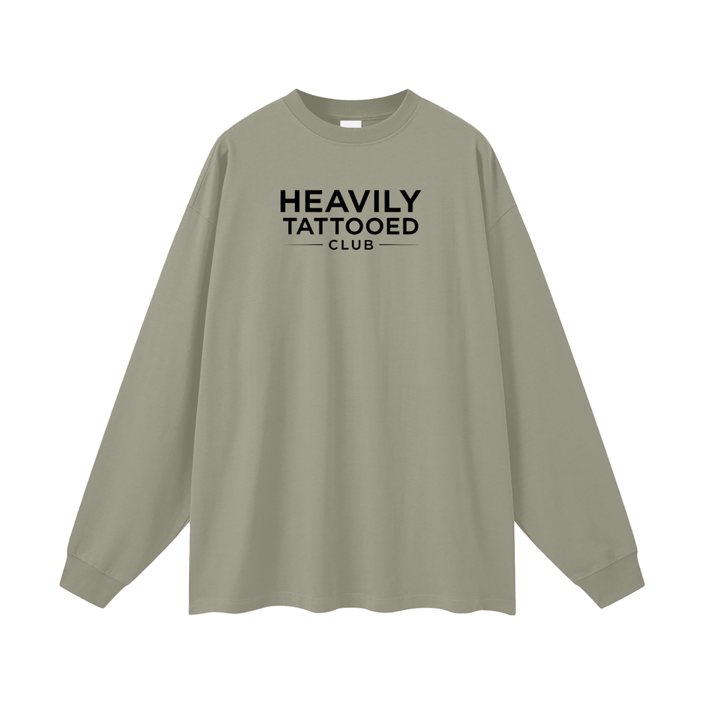 Heavily Tattooed Club Oversized Long Sleeve Tee