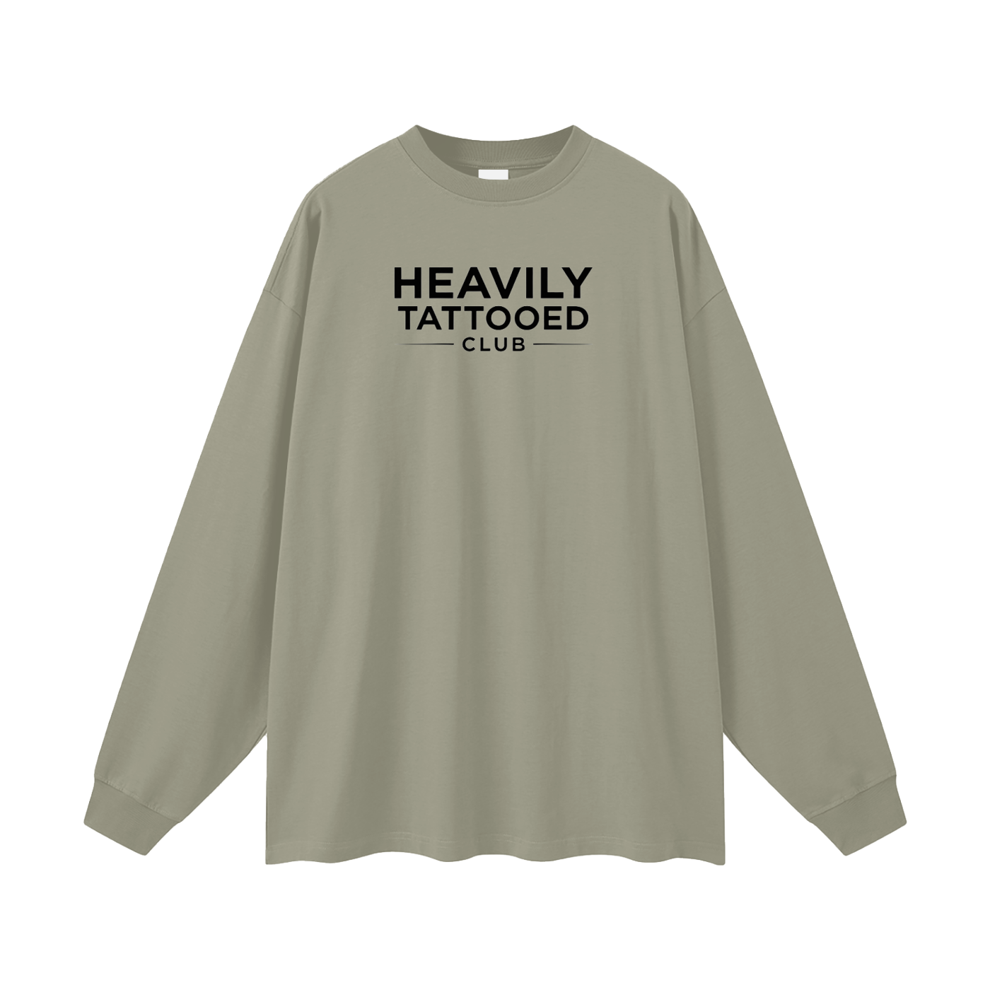 Heavily Tattooed Club Oversized Long Sleeve Tee