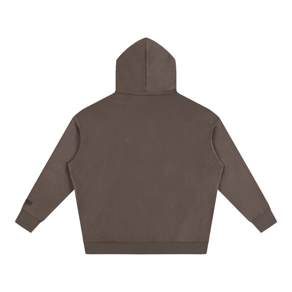 Born Different Oversized Skull Oversize Fleeced Hoodie